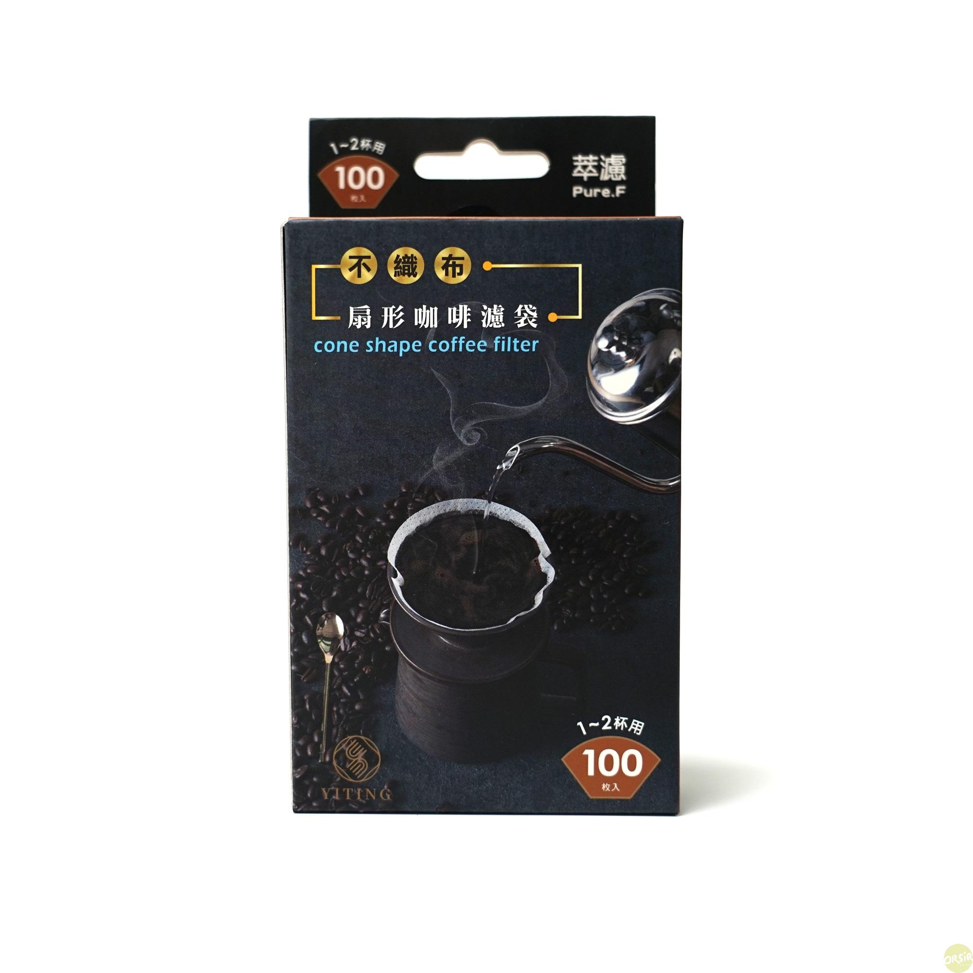 不織布咖啡濾袋-扇形 1-2杯用 100入